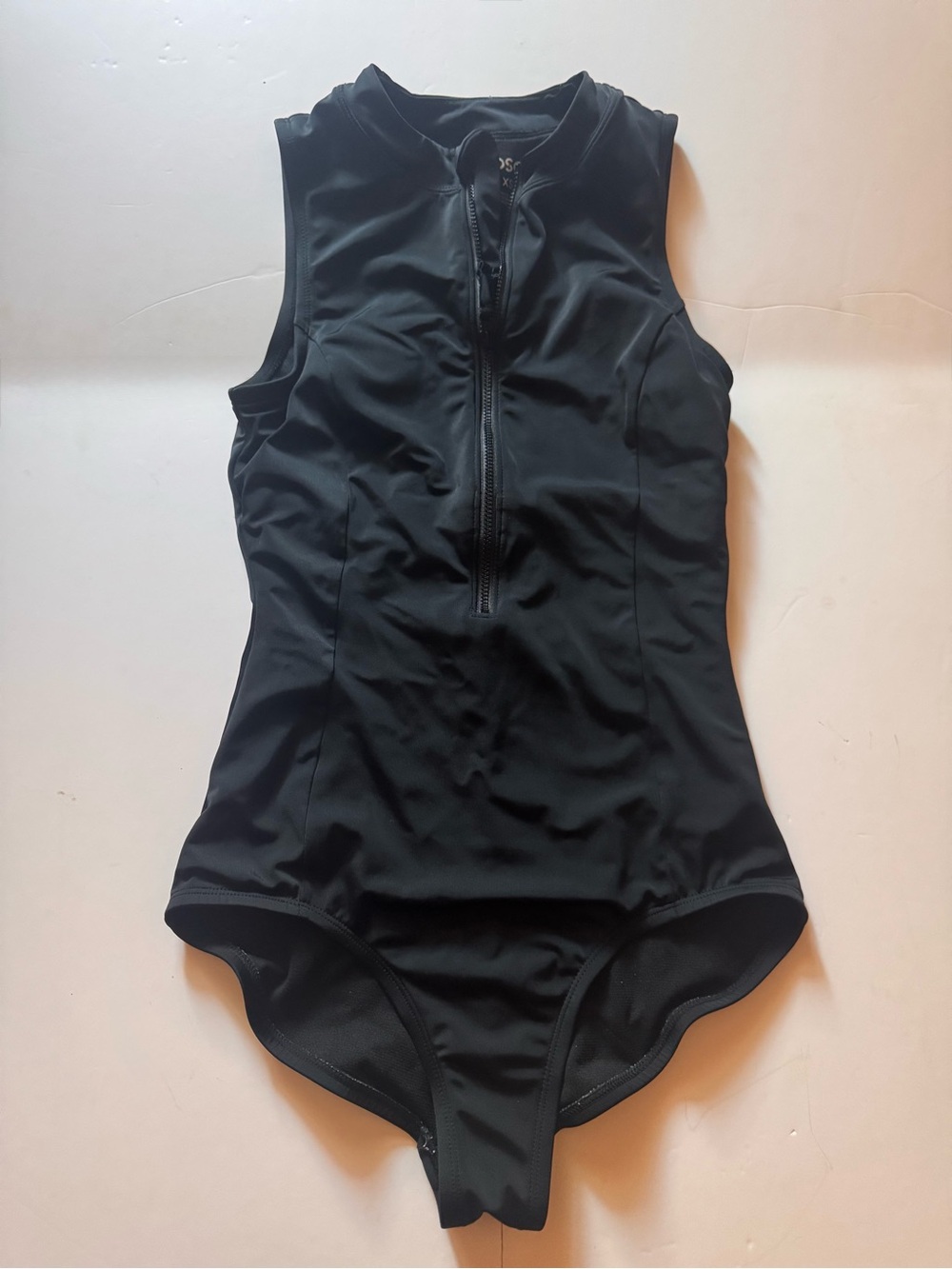 Dick's Sporting Goods Black Zip-Front One-Piece Swimsuit in Size XS EUC